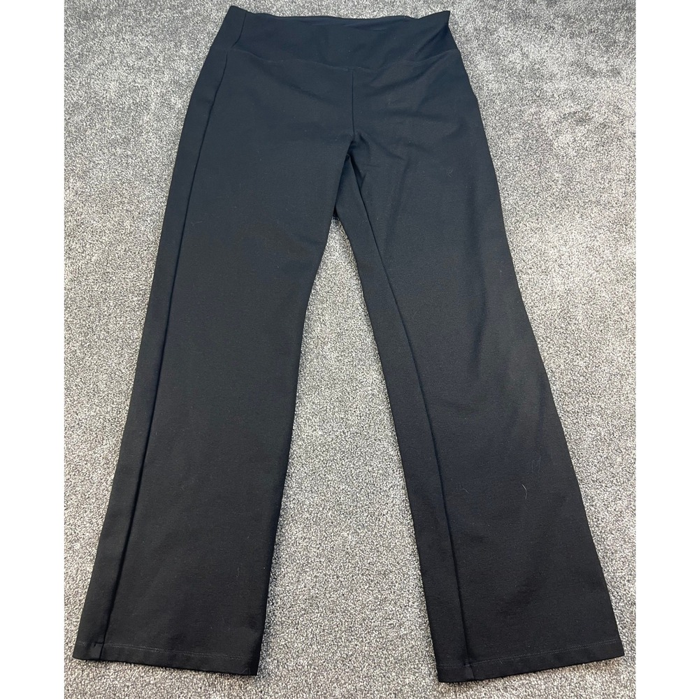 Peace & Pearls Black High Rise Wide Leg Knit Trouser Pants Women's Size XL